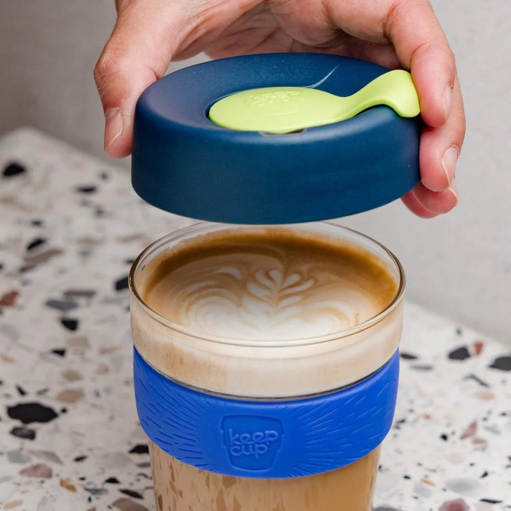 KeepCup Brew -Tempered Glass & Soft Silicone Band- Small -8Oz-Mix - The Organised Store