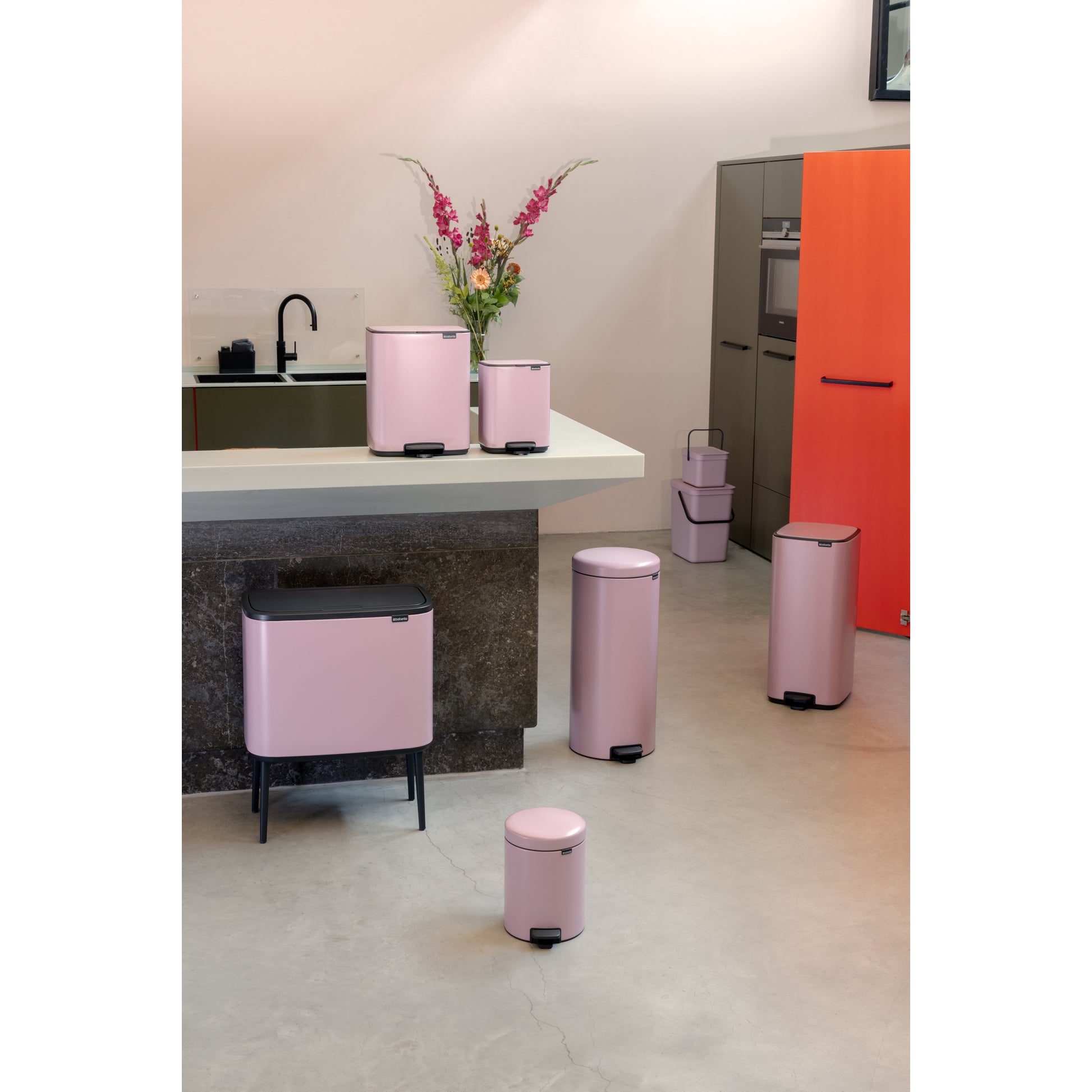 Bo Touch Bin- 11/23L- Lilac Pink - The Organised Store