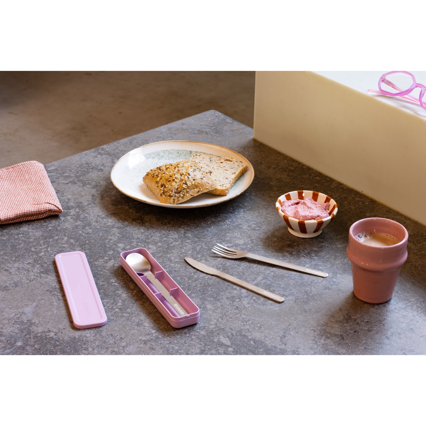Make & Take Cutlery Set 3 Pieces -Lilac Pink