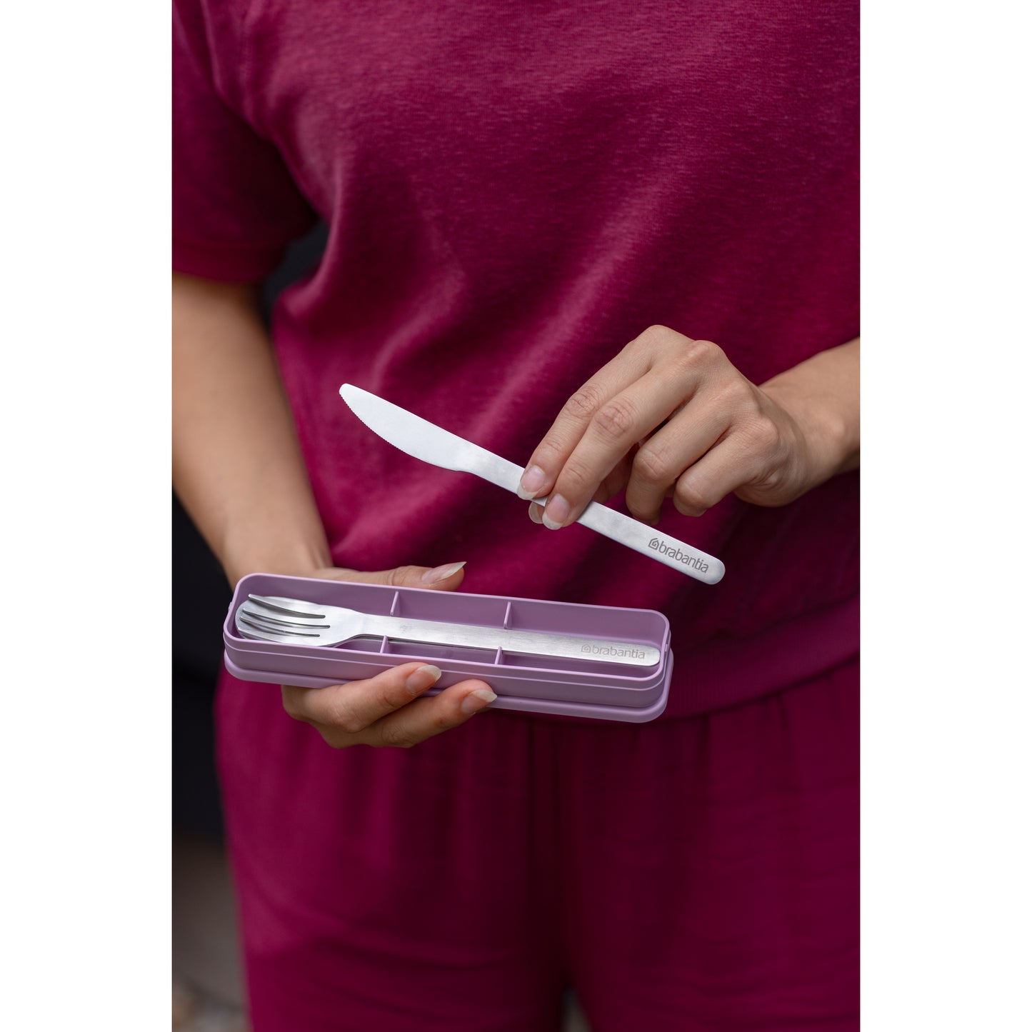 Make & Take Cutlery Set 3 Pieces -Lilac Pink