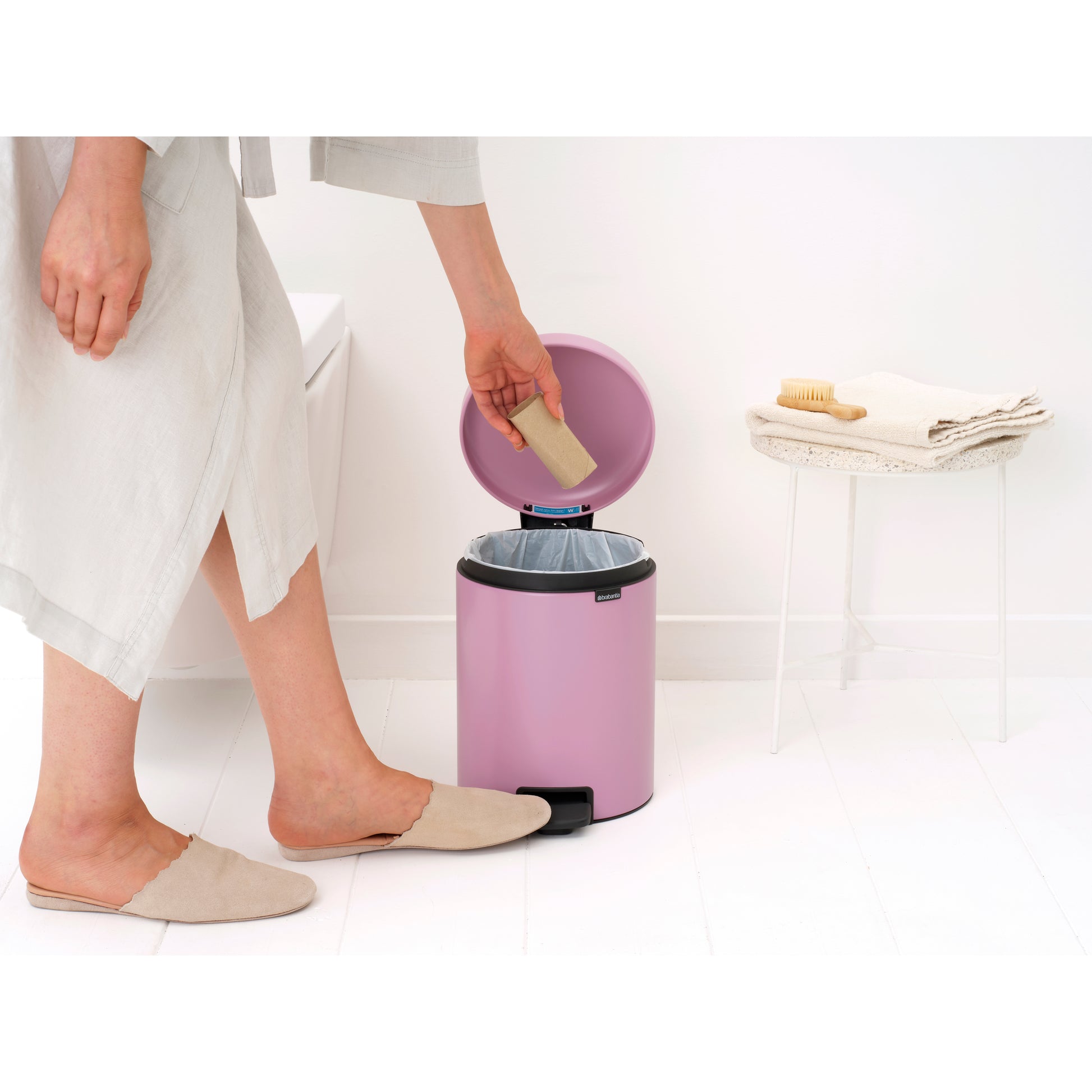 NewIcon Pedal Bin-5 Litre-Lilac Pink - The Organised Store