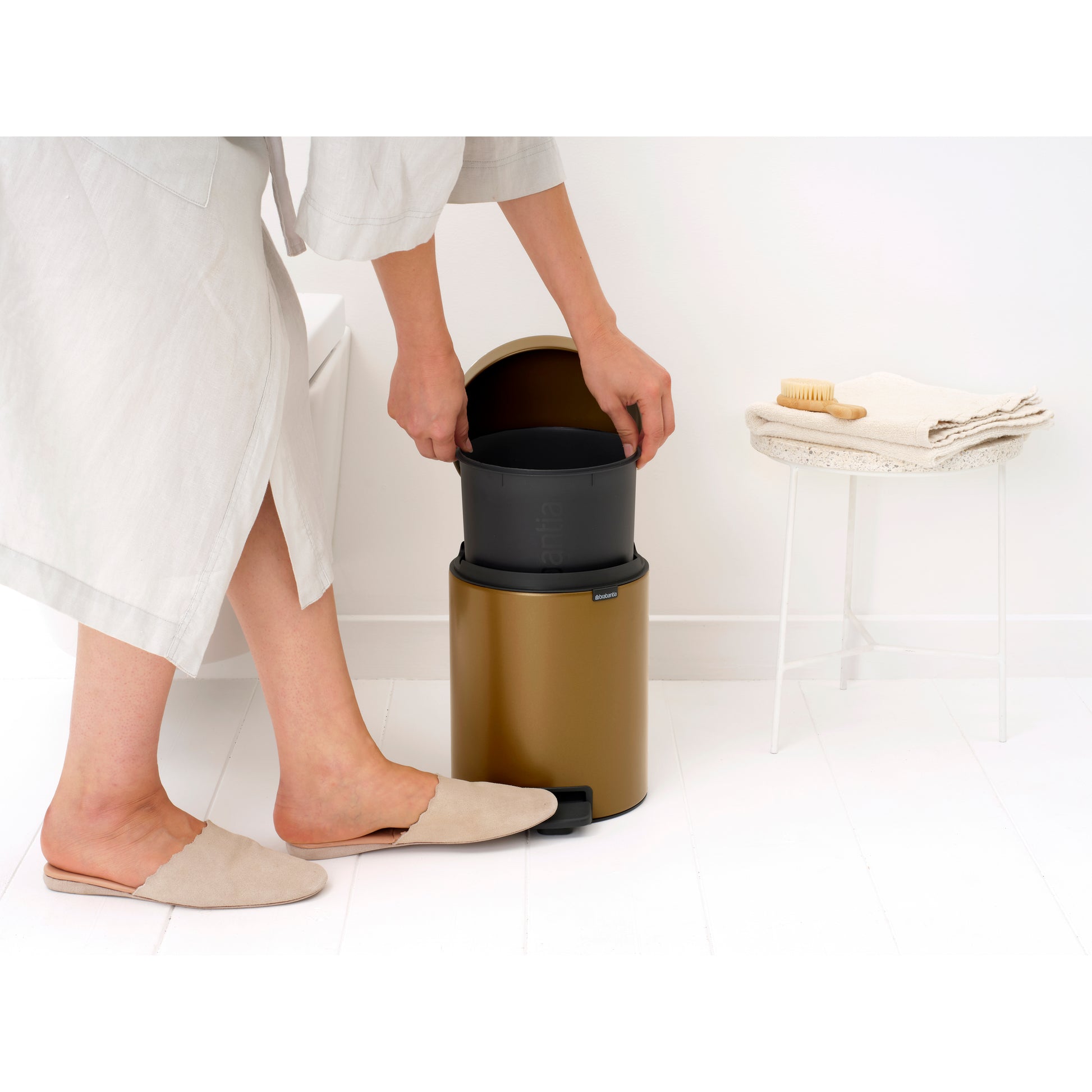 Newicon Pedal Bin- 5L- Warm Copper - The Organised Store