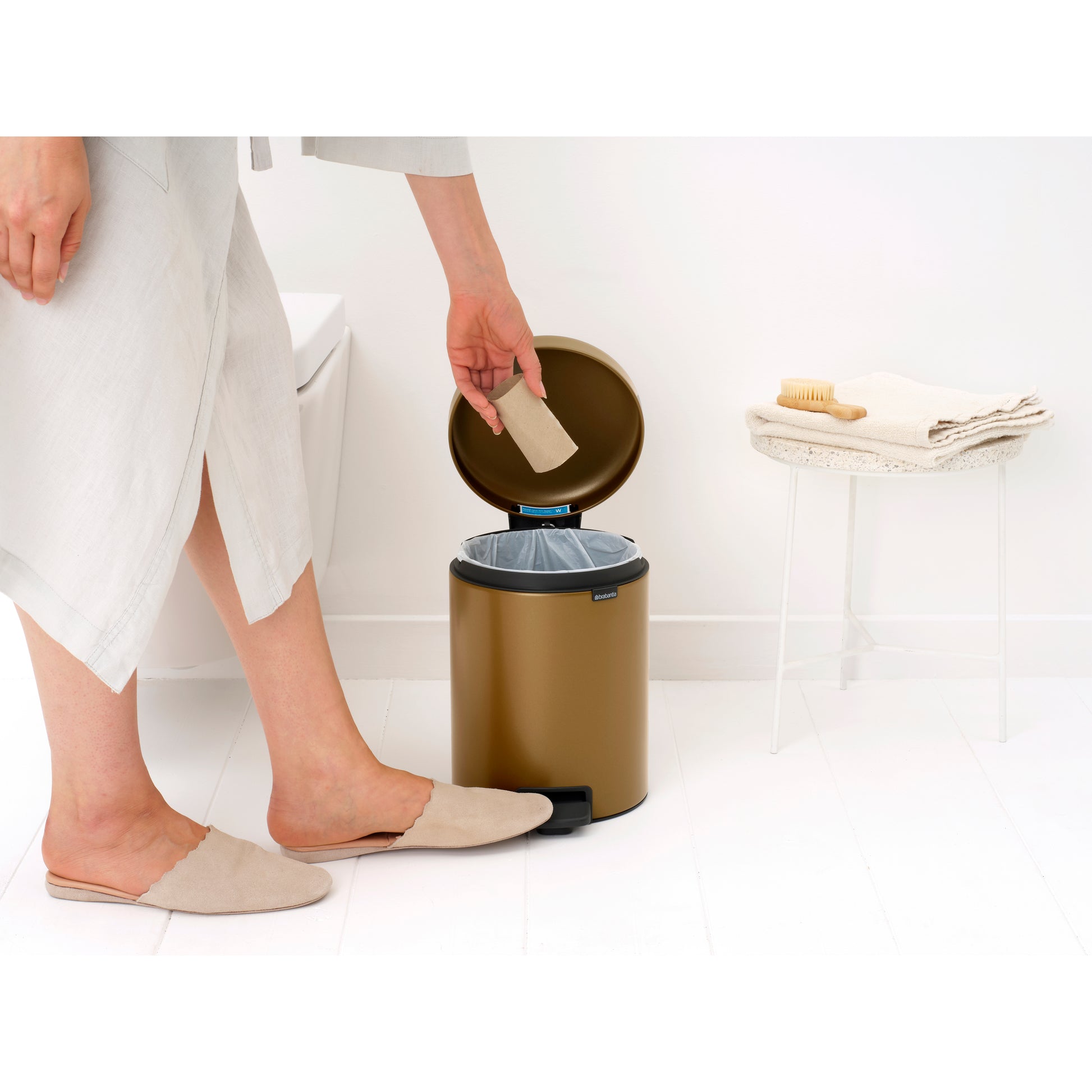 Newicon Pedal Bin- 5L- Warm Copper - The Organised Store