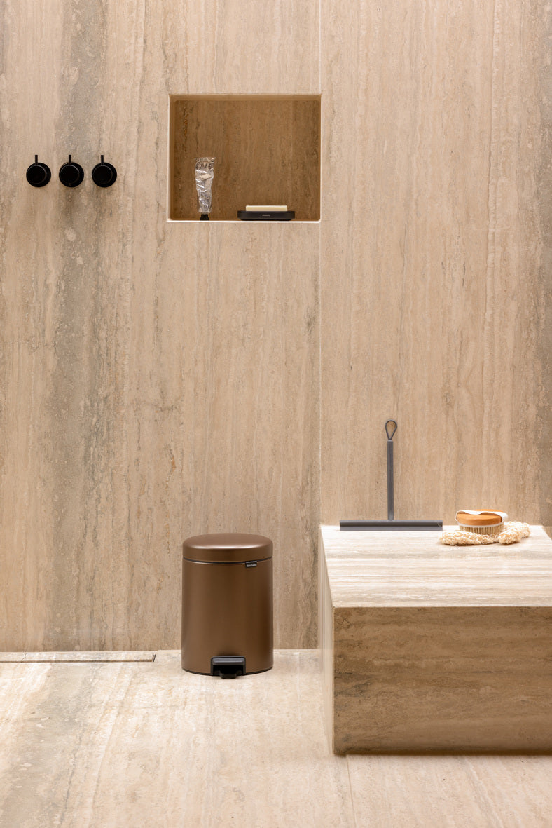 Newicon Pedal Bin- 5L- Warm Bronze - The Organised Store