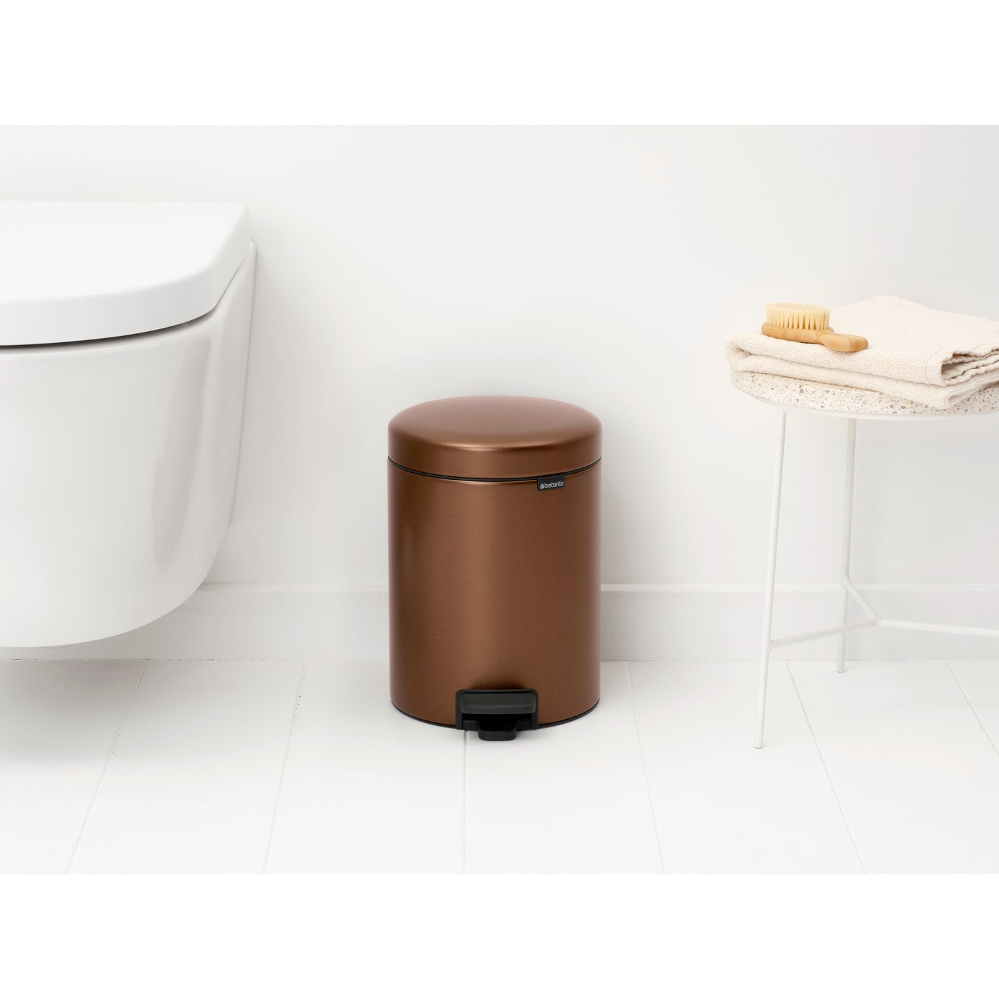 Newicon Pedal Bin- 5L- Warm Bronze - The Organised Store