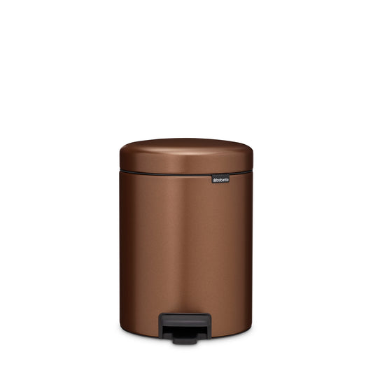 Newicon Pedal Bin- 5L- Warm Bronze - The Organised Store