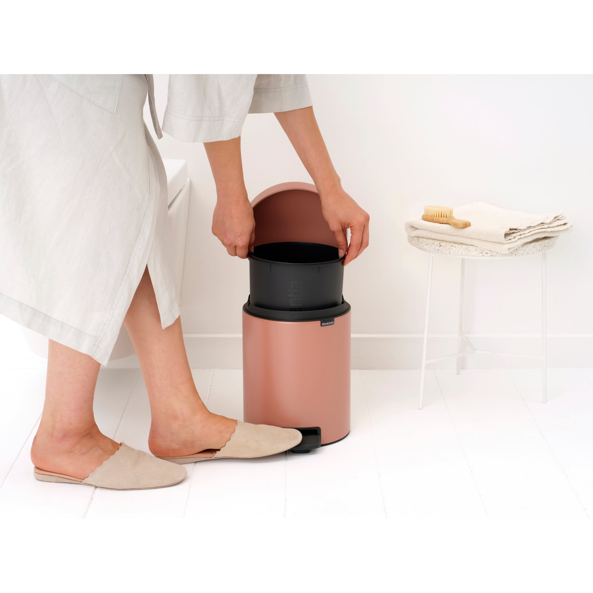 Newicon Pedal Bin - 5L-  Warm Brass - The Organised Store