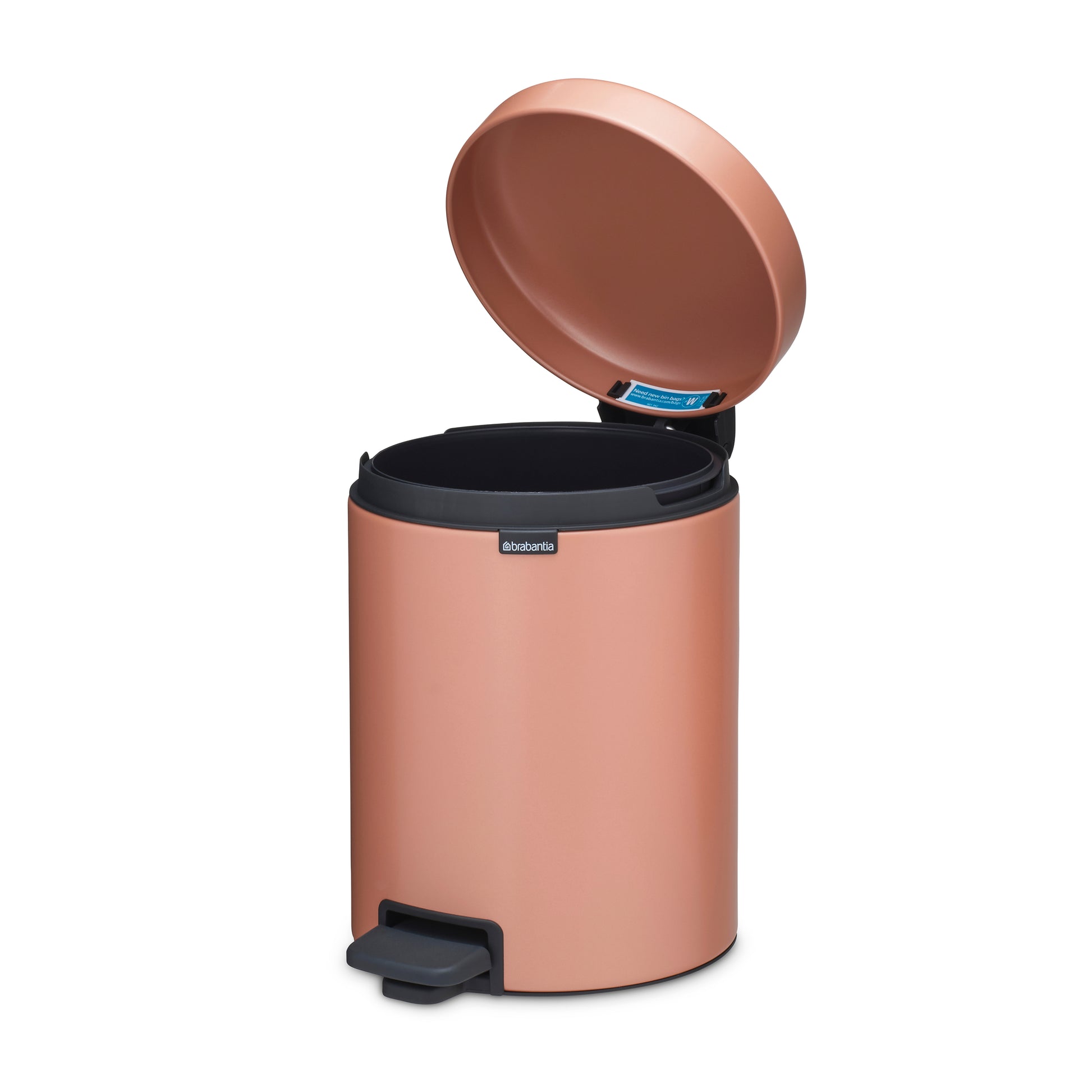 Newicon Pedal Bin - 5L-  Warm Brass - The Organised Store