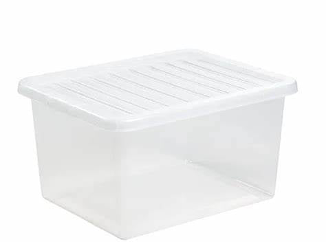 Crystal 37 Litre Box & Lid Clear