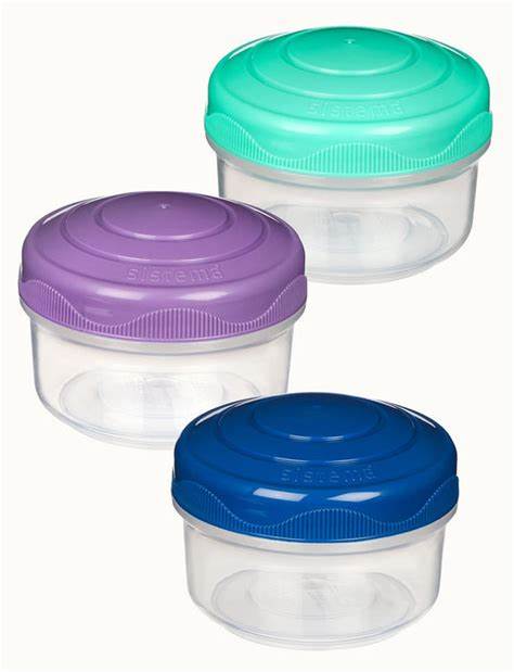 Mini Bites To Go 130ml- Pack of 3 - The Organised Store