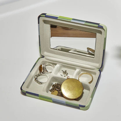 Plaid Travel Jewelry Case