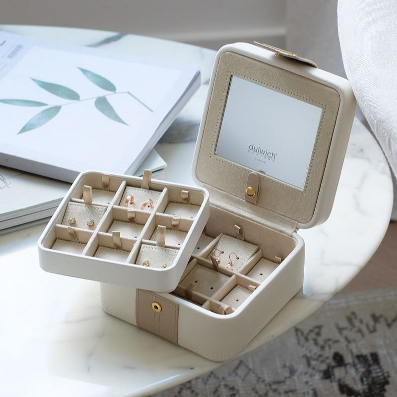 Dulwich Design Cream & Mink Earring Box