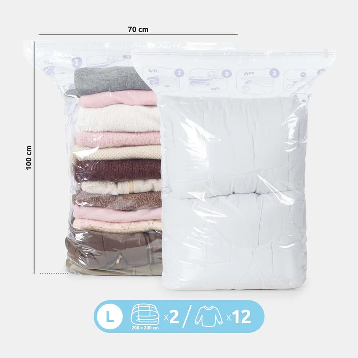 Set of 5 Scented Vacuum Storage Bags- Lavender-Large