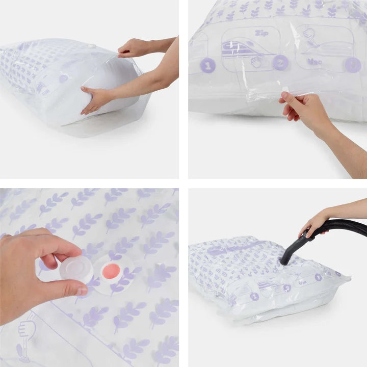 Set of 5 Scented Vacuum Storage Bags- Lavender-Large