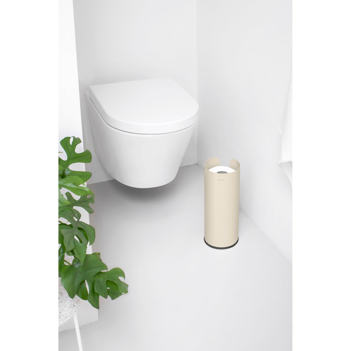 ReNew Toilet Brush and Holder-Beige Range - The Organised Store