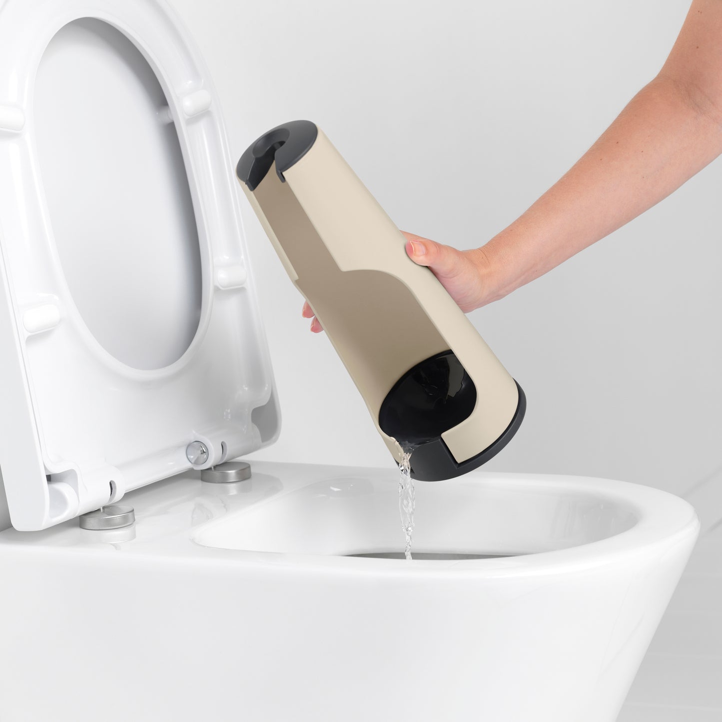 ReNew Toilet Brush and Holder-Beige Range - The Organised Store