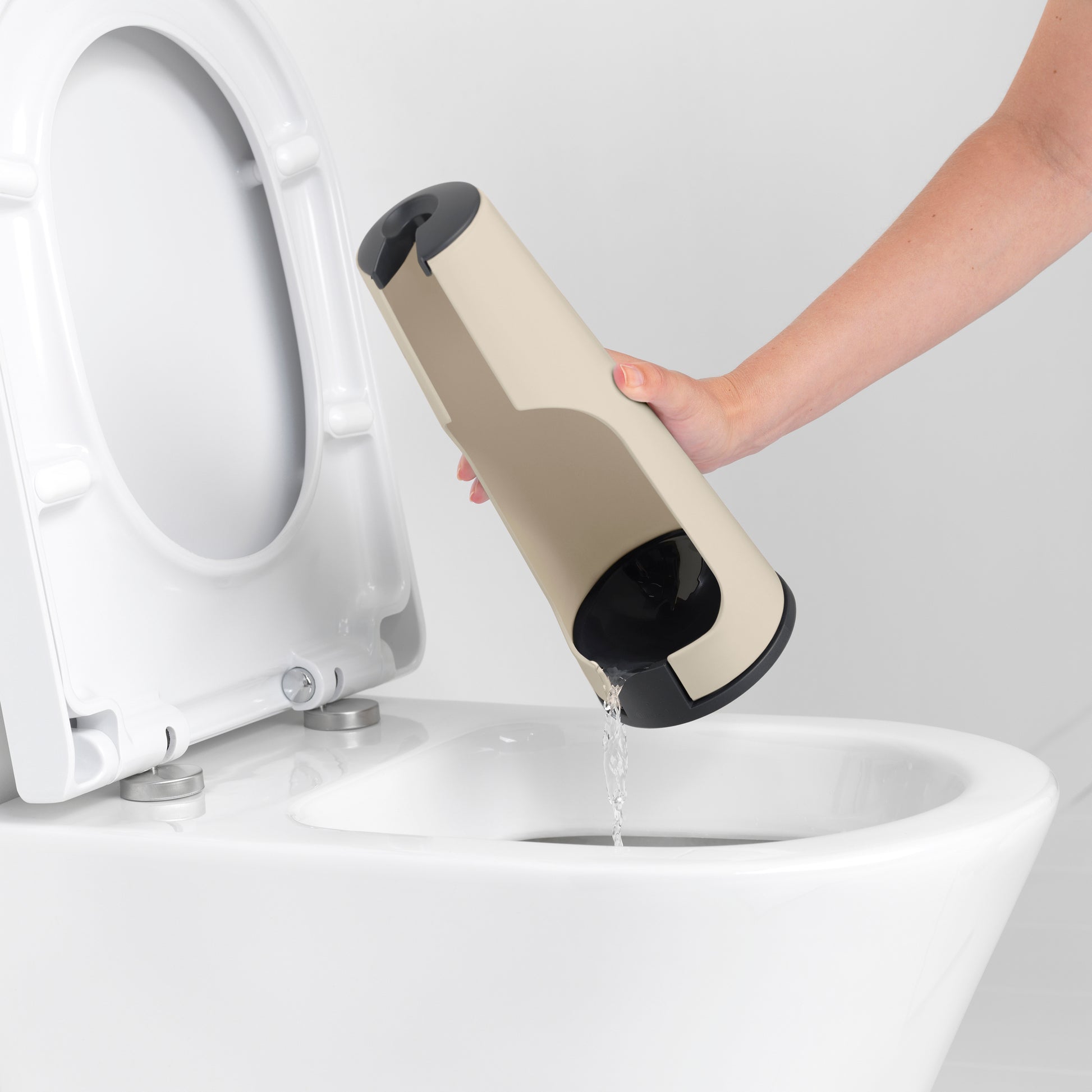 ReNew Toilet Brush and Holder-Beige Range - The Organised Store
