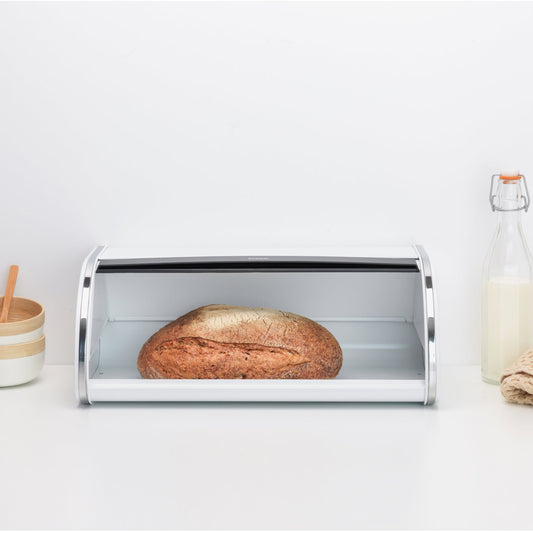 Roll Top Bread Bin - White -