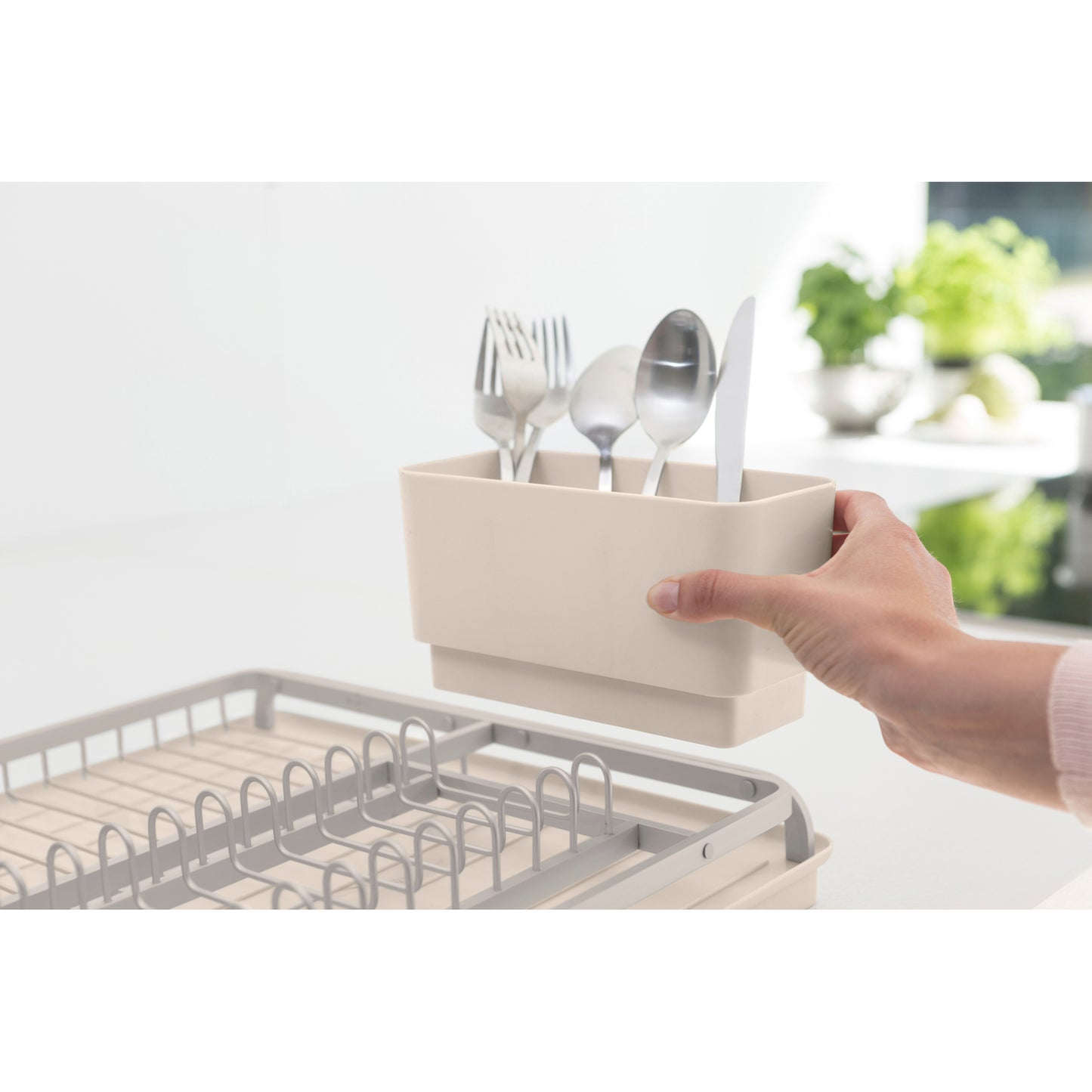 SinkSide Dish Drying Rack - Soft Beige - The Organised Store