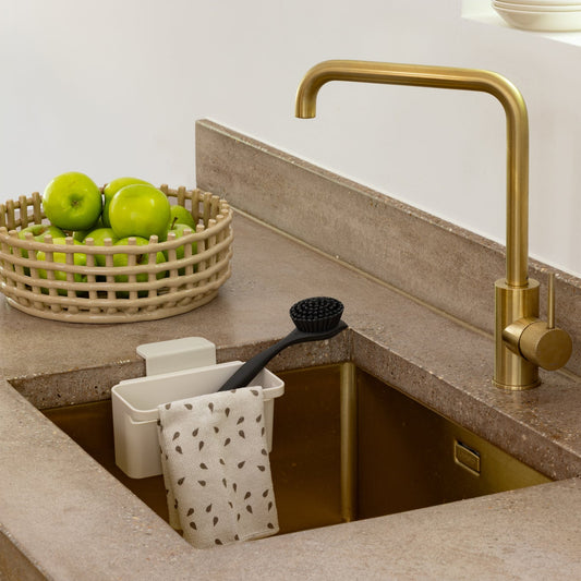 In- Sink Organiser- Sink Side -Soft Beige - The Organised Store