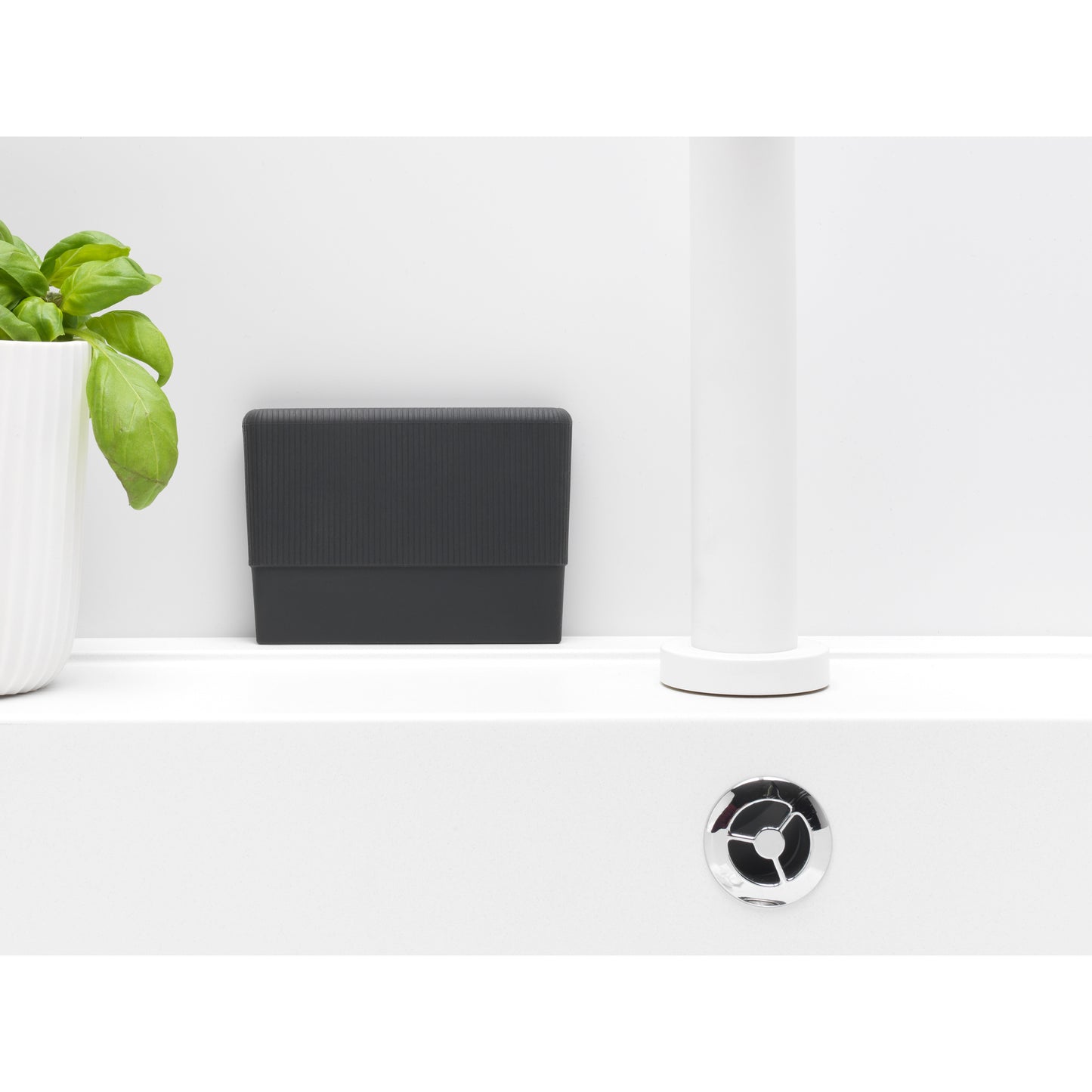 SinkSide Dish Squeegee, Silicone, Dark Grey