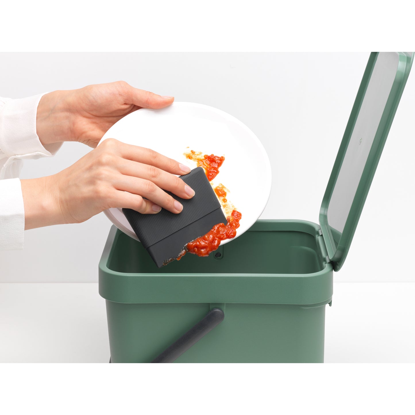 SinkSide Dish Squeegee, Silicone, Dark Grey