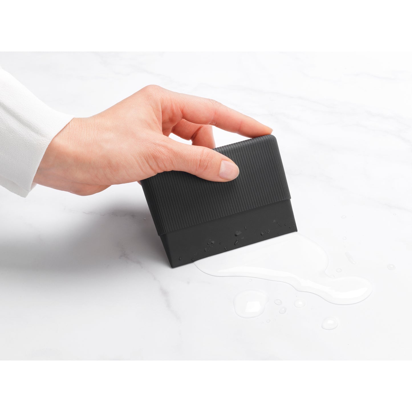 SinkSide Dish Squeegee, Silicone, Dark Grey