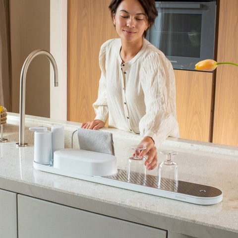 Dish Brush With Suction Cup Holder - Dark Grey