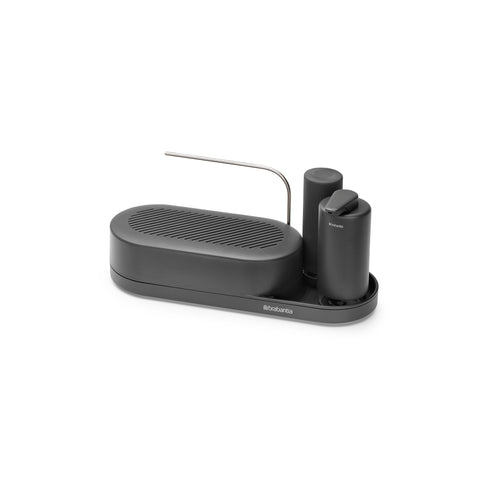 Dish Brush With Suction Cup Holder - Dark Grey