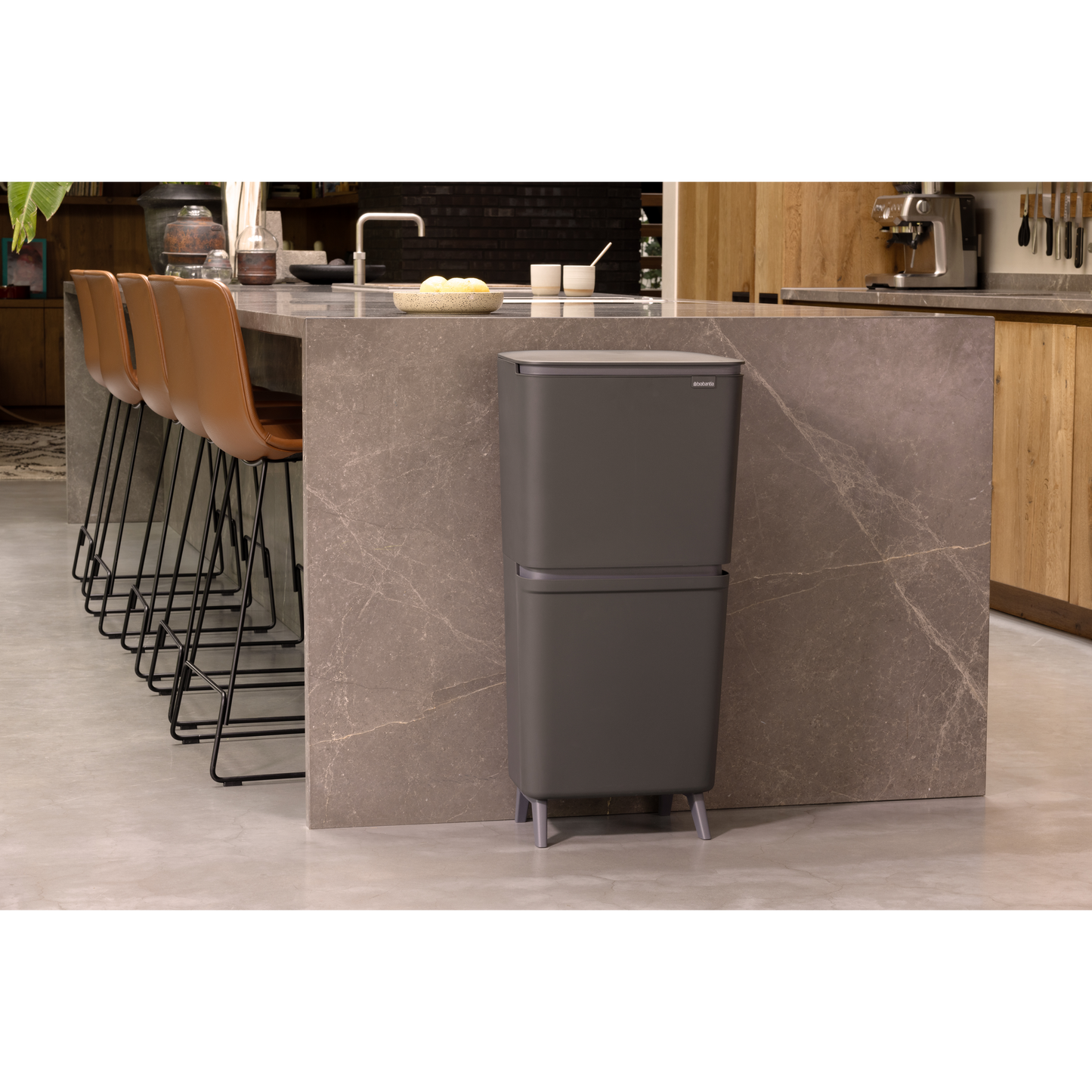 SortUp Recycle Bin Hi Twin Grey