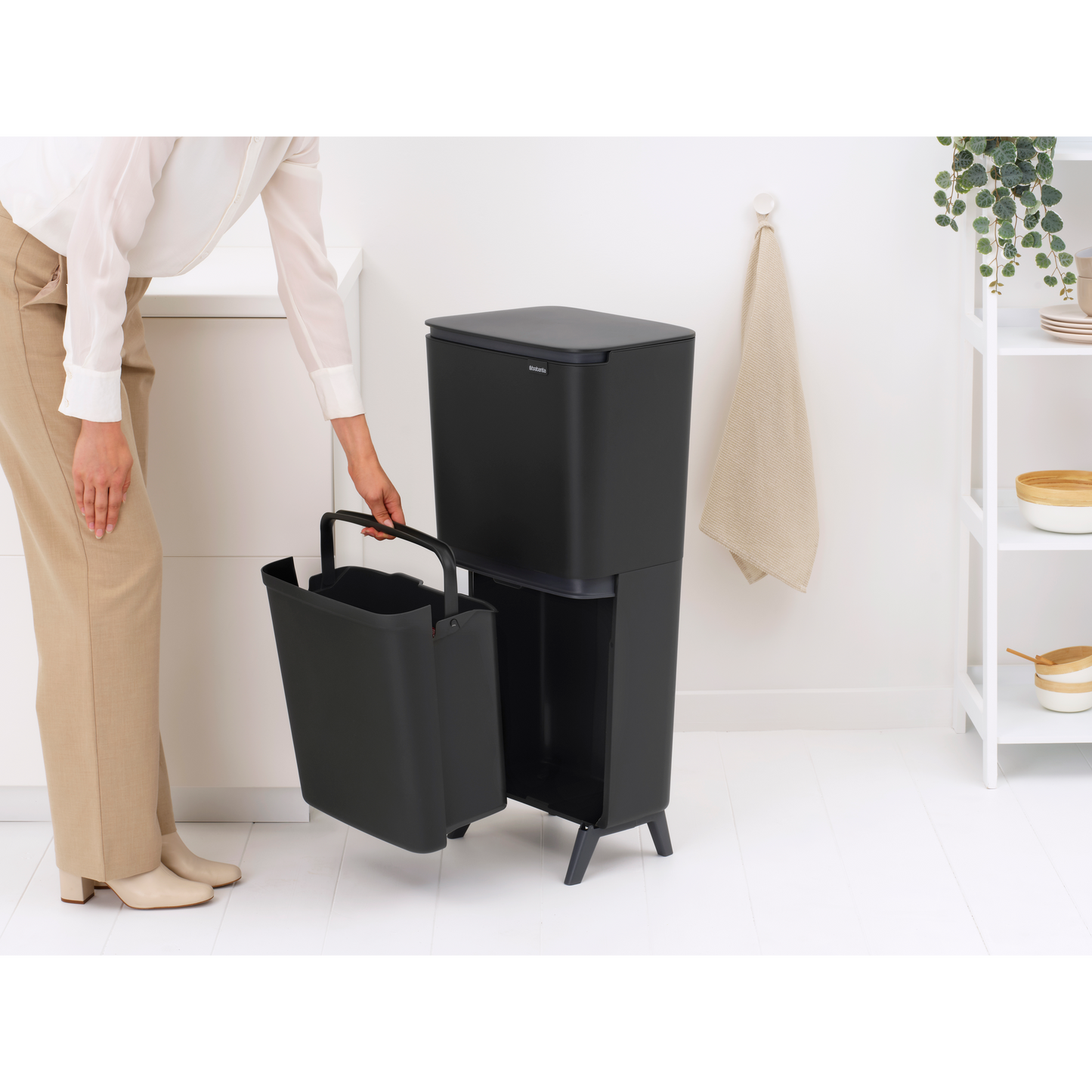 SortUp Recycle Bin Hi Twin Grey
