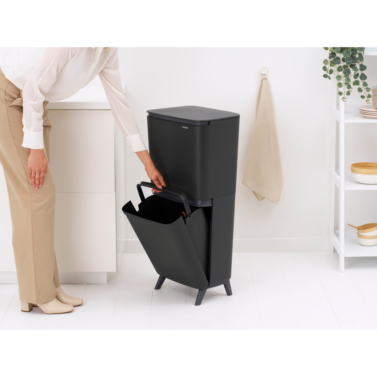 SortUp Recycle Bin Hi Twin Grey
