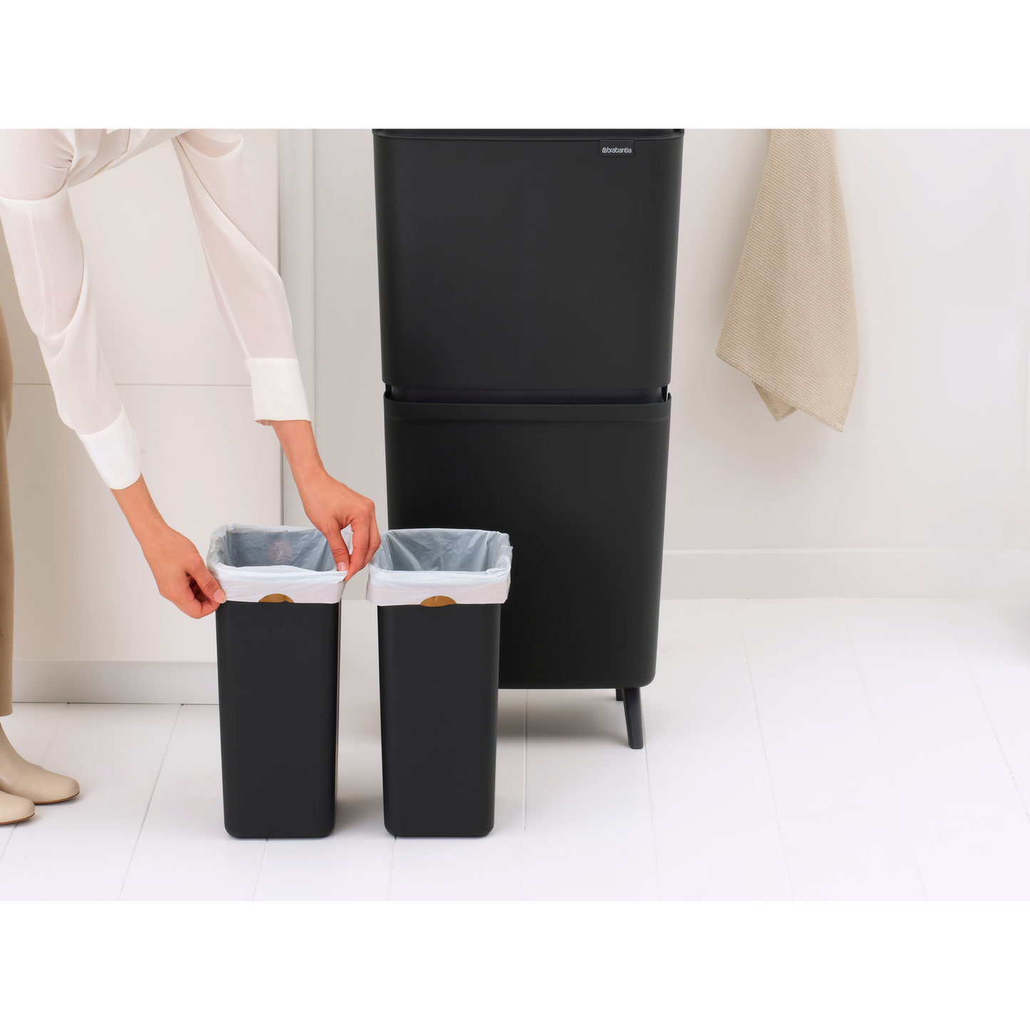 SortUp Recycle Bin Hi Twin Grey