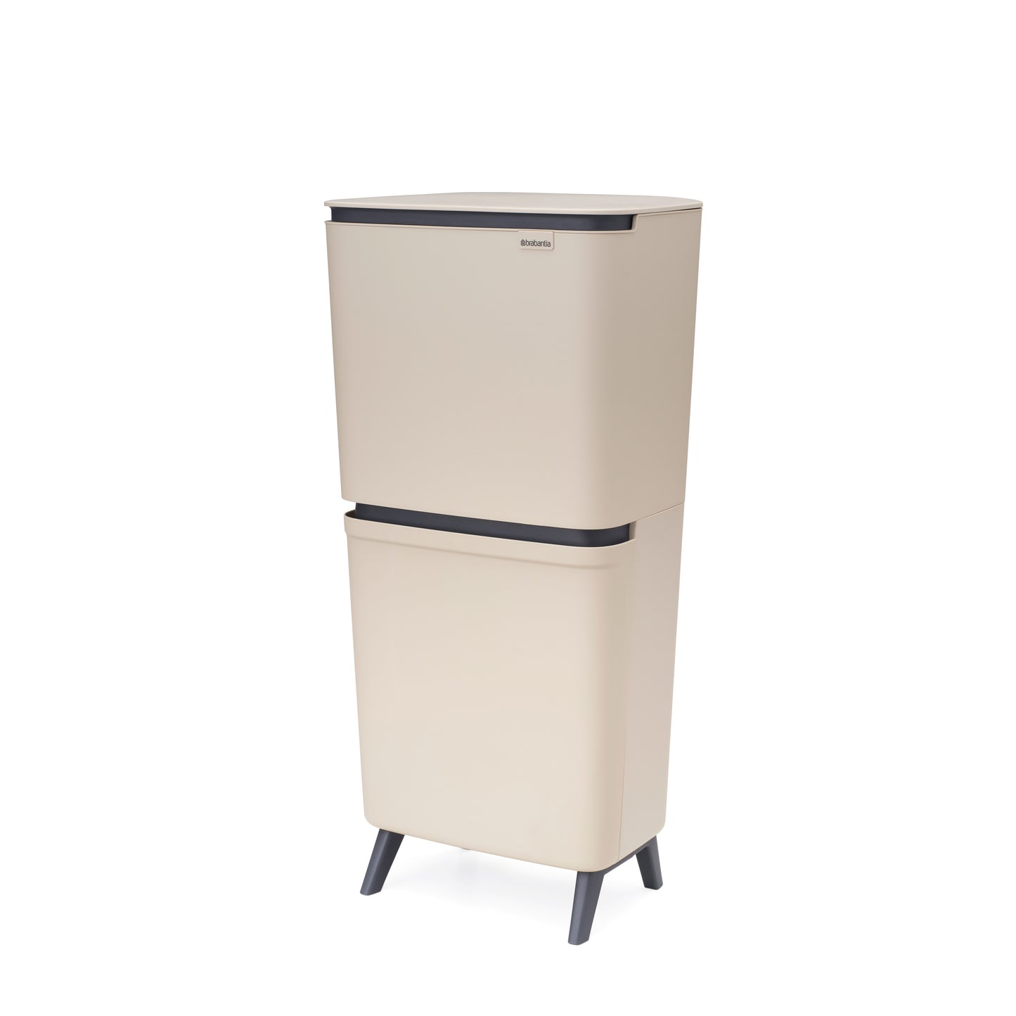 SortUp Recycle Bin -Hi- 10+10+25 litre - Soft Beige