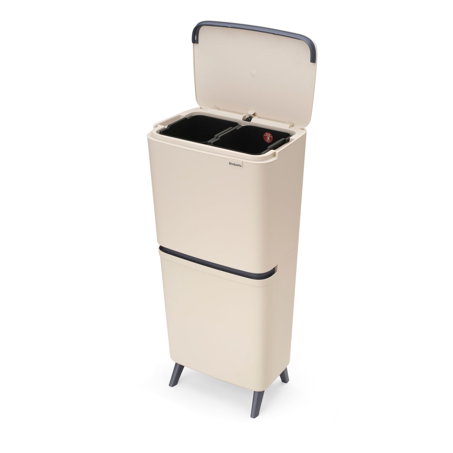 SortUp Recycle Bin -Hi- 10+10+25 litre - Soft Beige