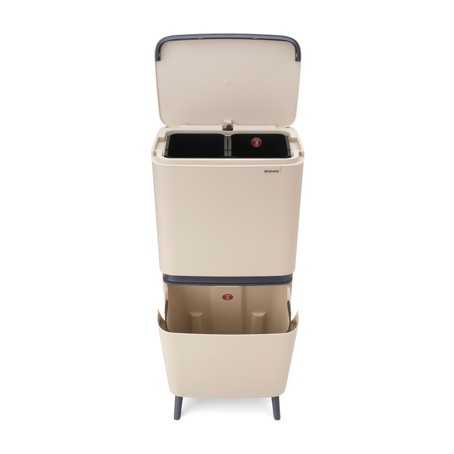 SortUp Recycle Bin -Hi- 10+10+25 litre - Soft Beige