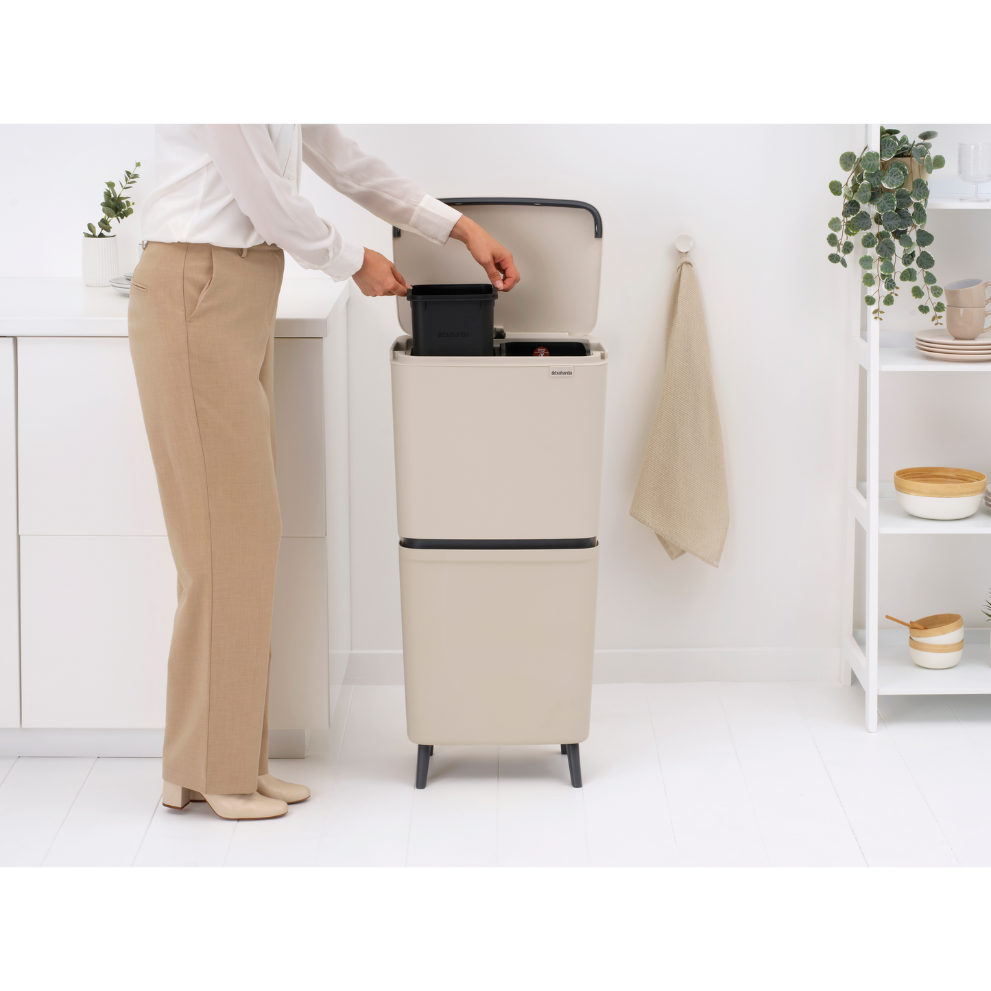 SortUp Recycle Bin Hi Twin Beige