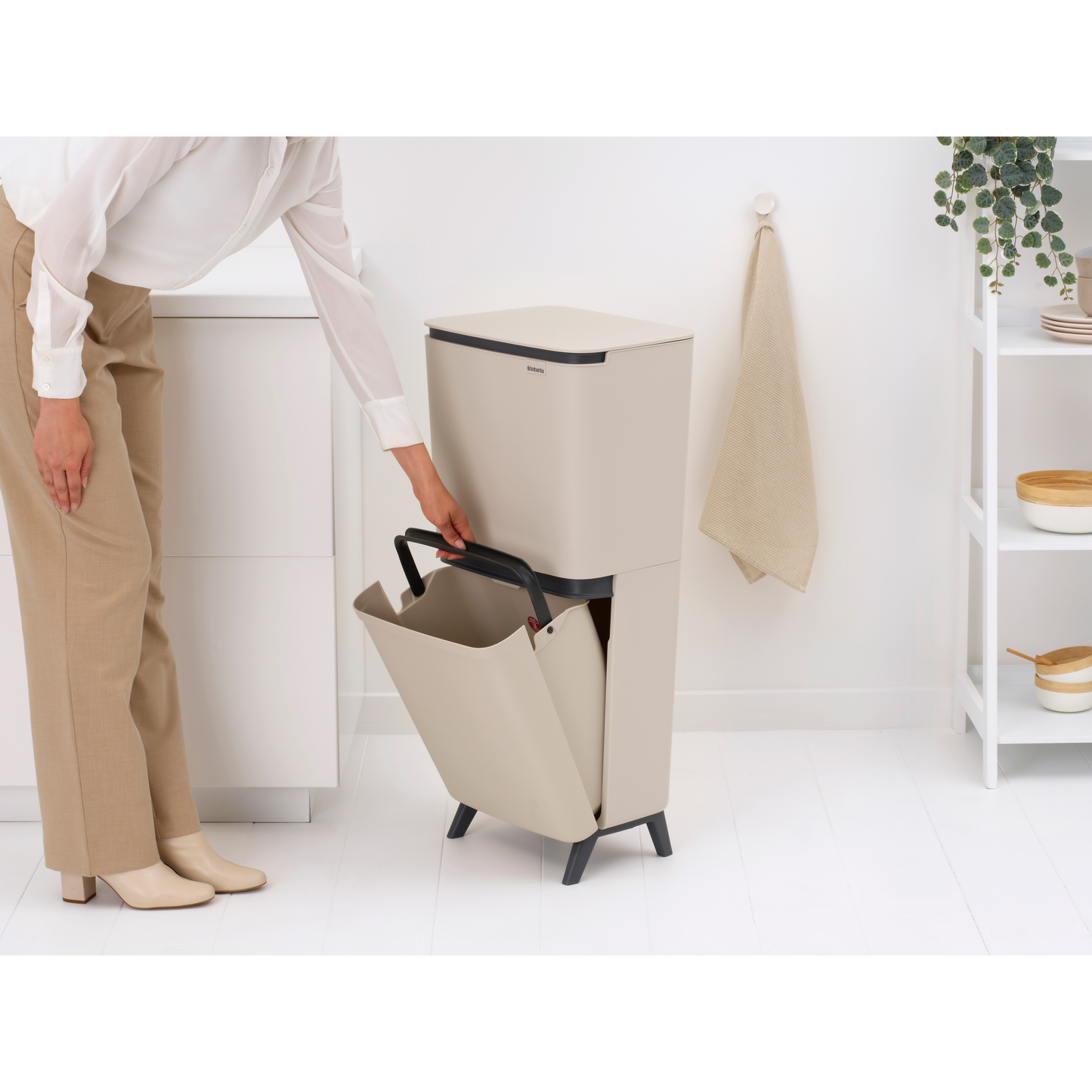 SortUp Recycle Bin Hi Twin Beige