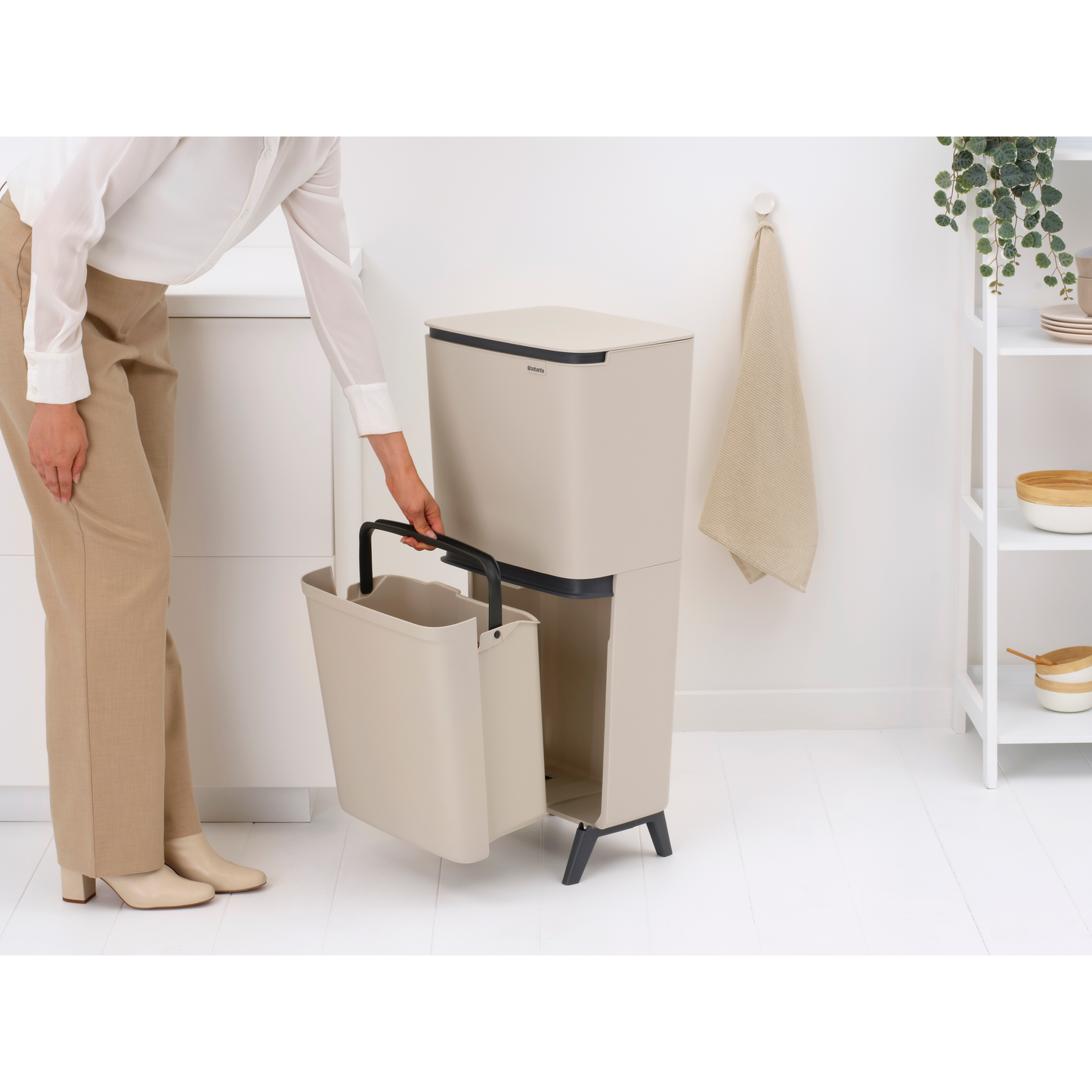 SortUp Recycle Bin Hi Twin Beige
