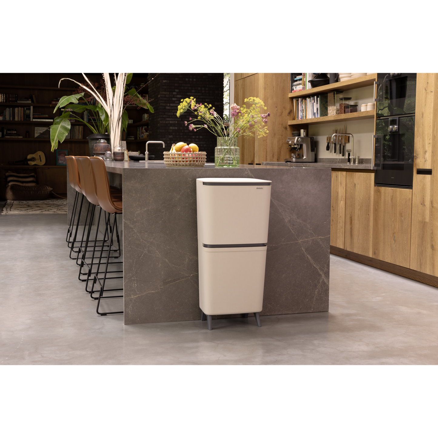 SortUp Recycle Bin Hi Twin Beige