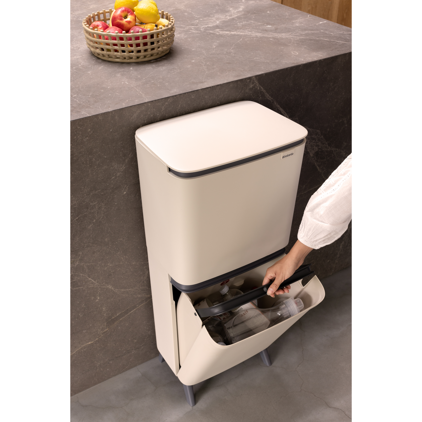 SortUp Recycle Bin Hi Twin Beige