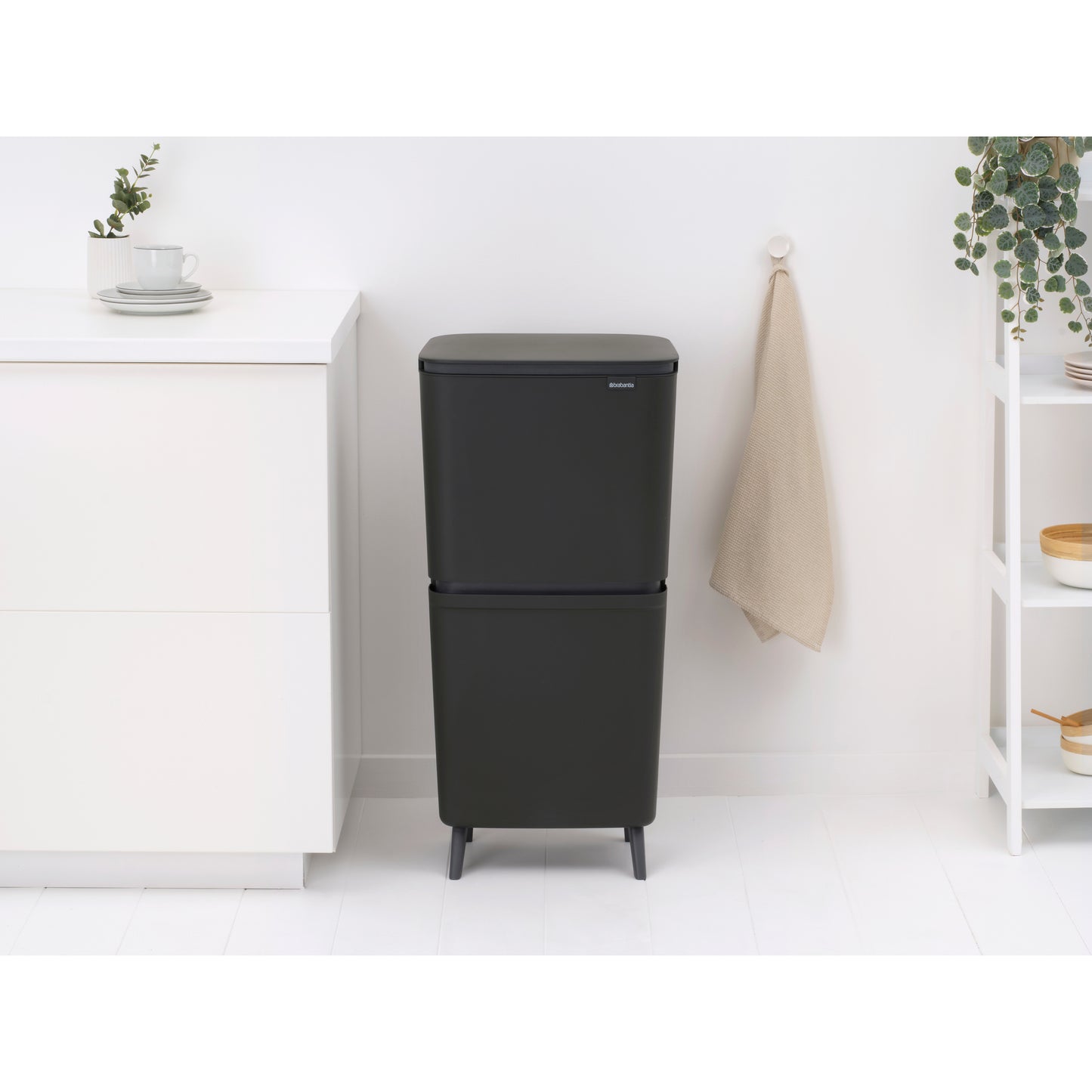 SortUp Recycle Bin Hi- 20+25L-Dark Grey
