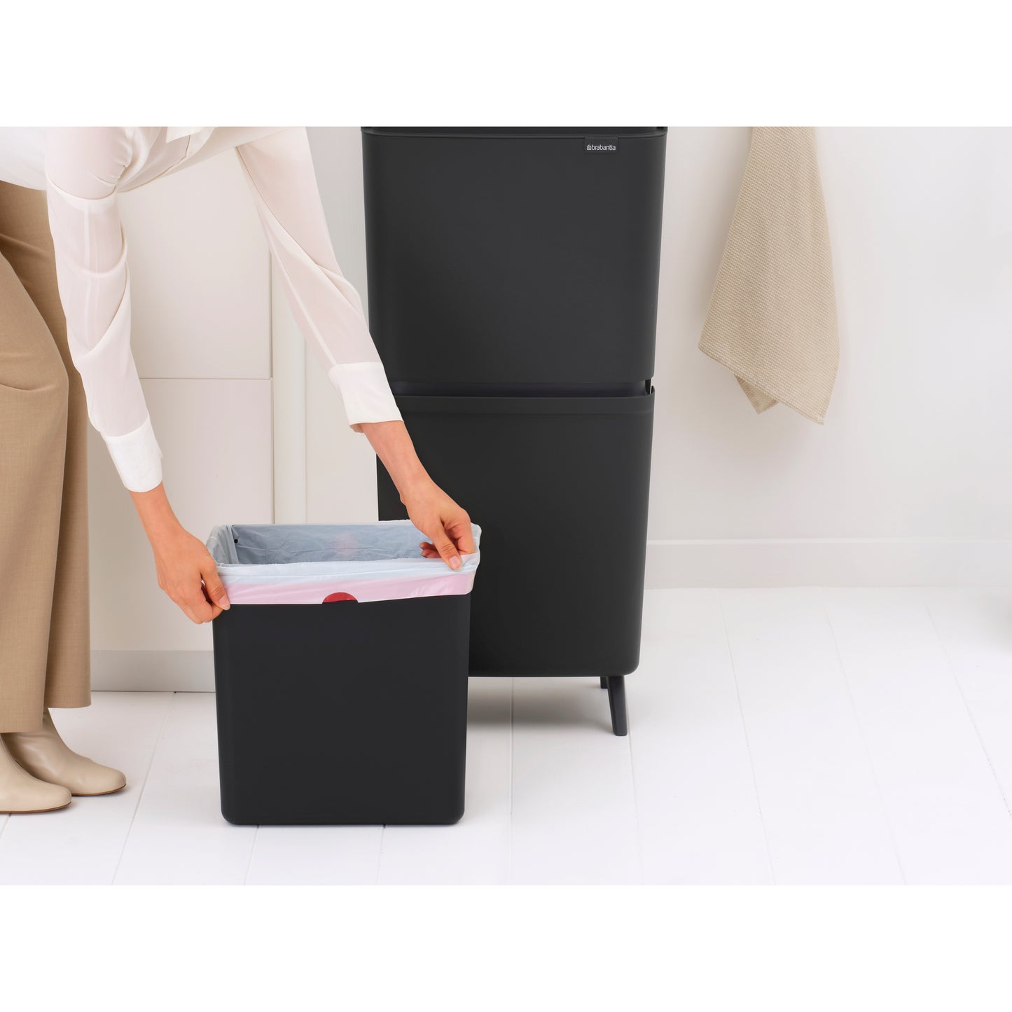 SortUp Recycle Bin Hi- 20+25L-Dark Grey
