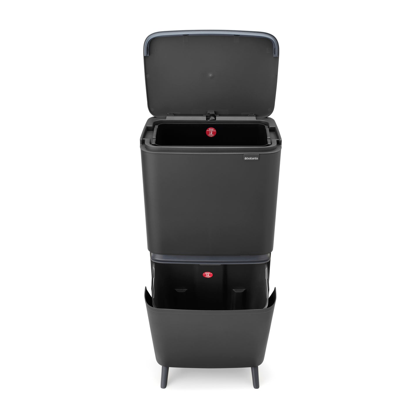 SortUp Recycle Bin Hi- 20+25L-Dark Grey