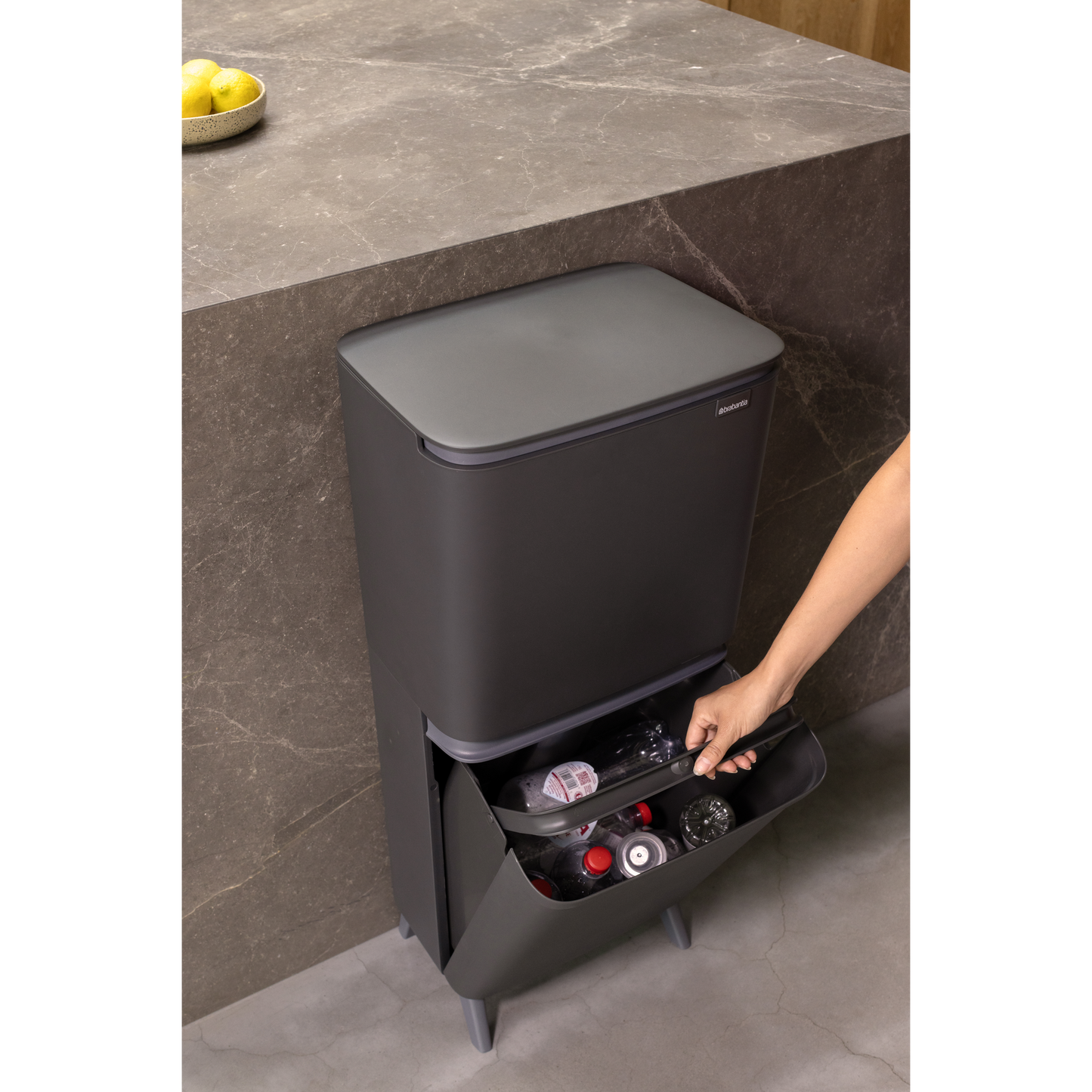 SortUp Recycle Bin Hi Grey
