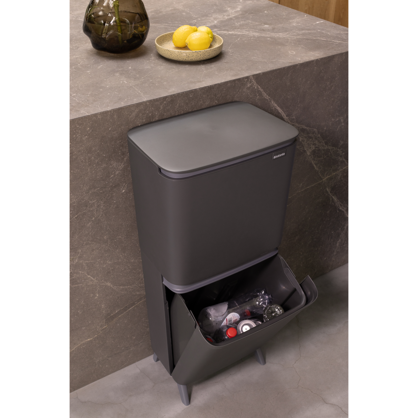 SortUp Recycle Bin Hi Grey