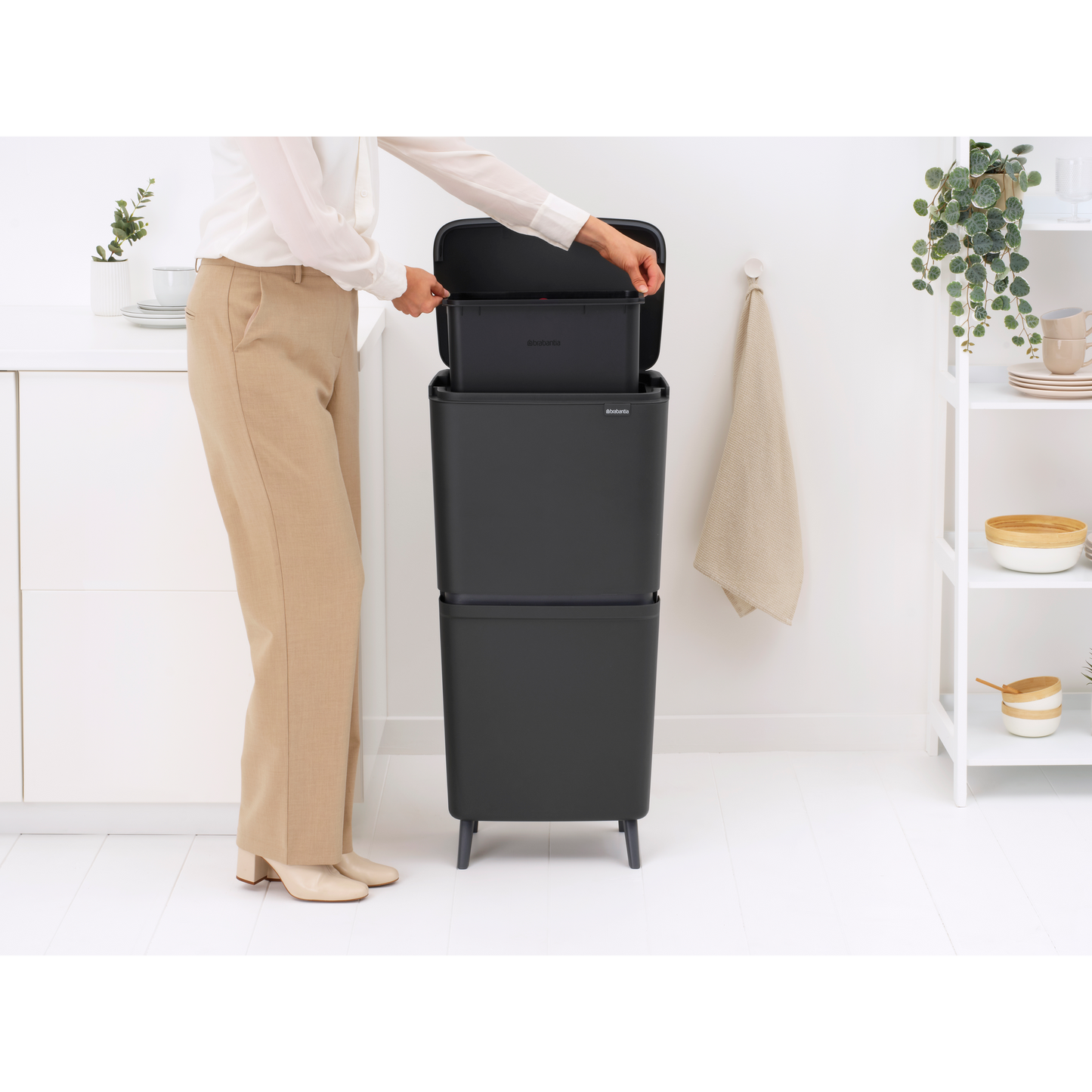 SortUp Recycle Bin Hi Grey