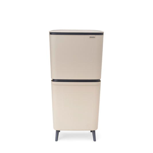 SortUp Recycle Bin Hi 20+25 litre - Soft Beige