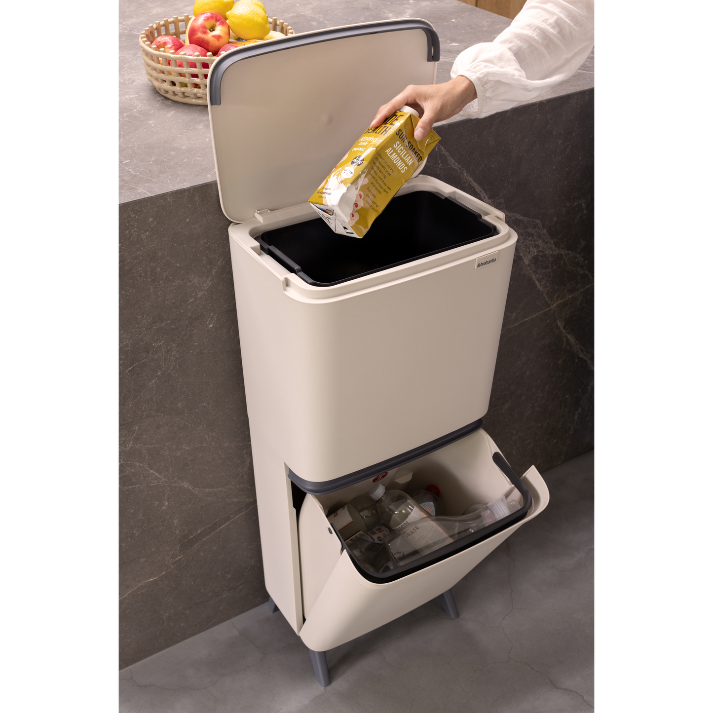 SortUp Recycle Bin Hi Beige
