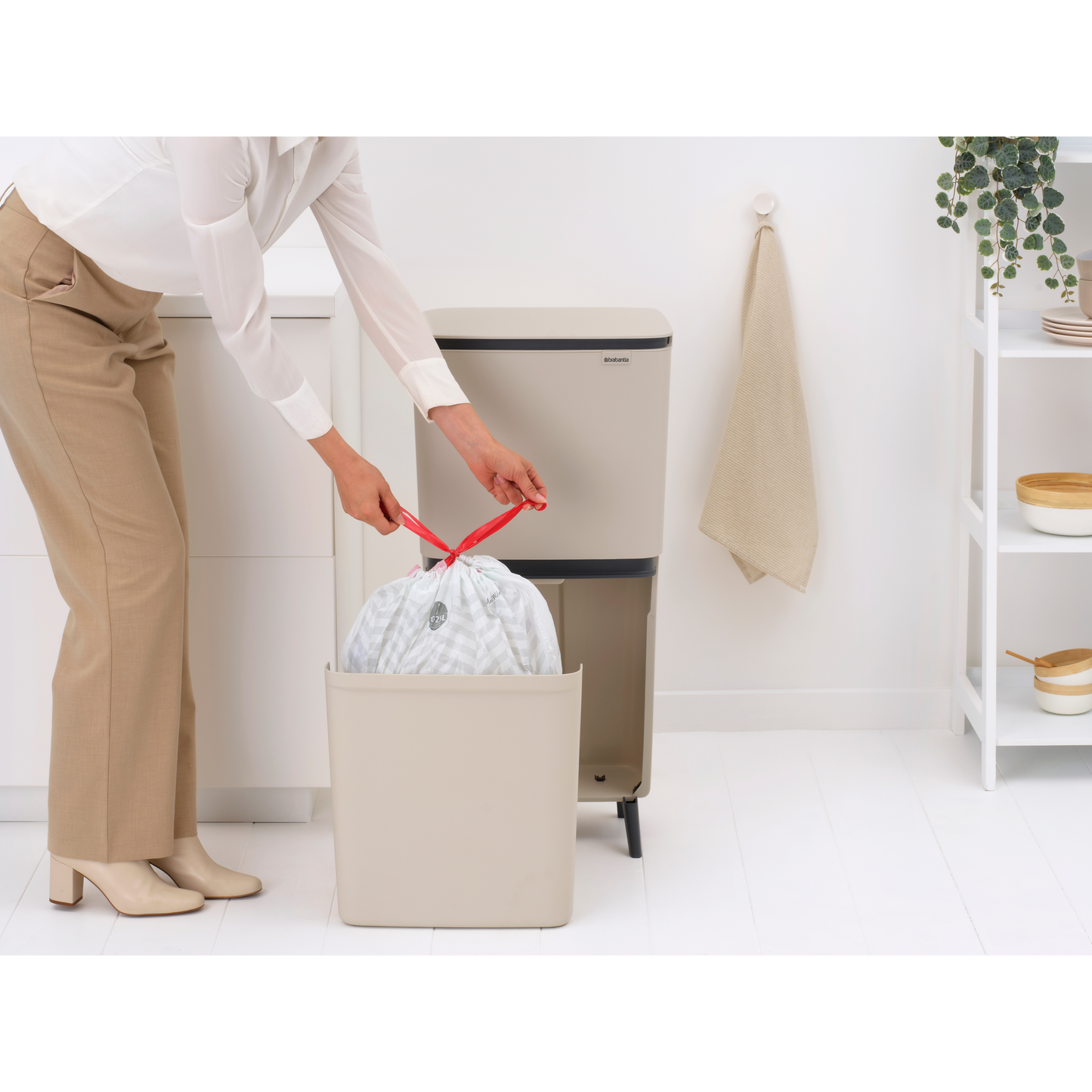 SortUp Recycle Bin Hi Beige